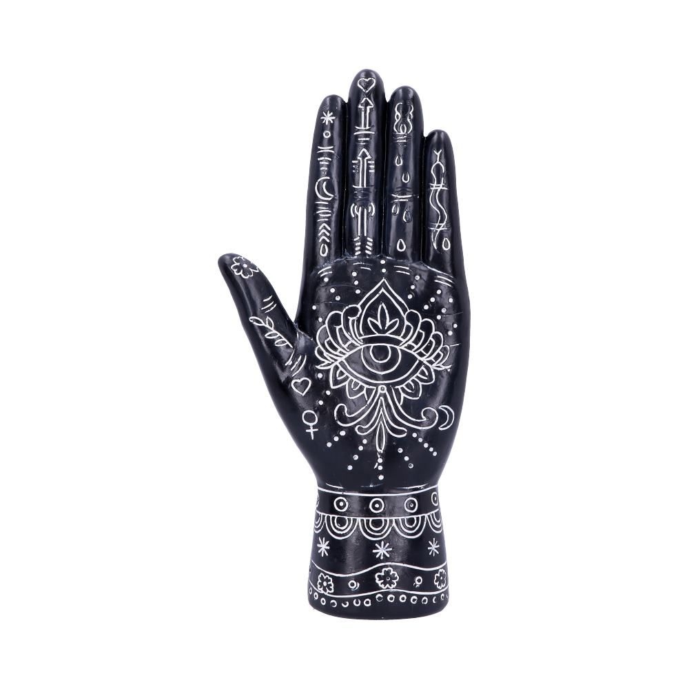 Nemesis Now - Hamsa Hand Figurine - Noir/Blanc